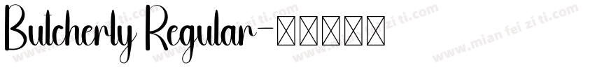 Butcherly Regular字体转换